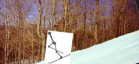 Skier Standing Straight on Slope